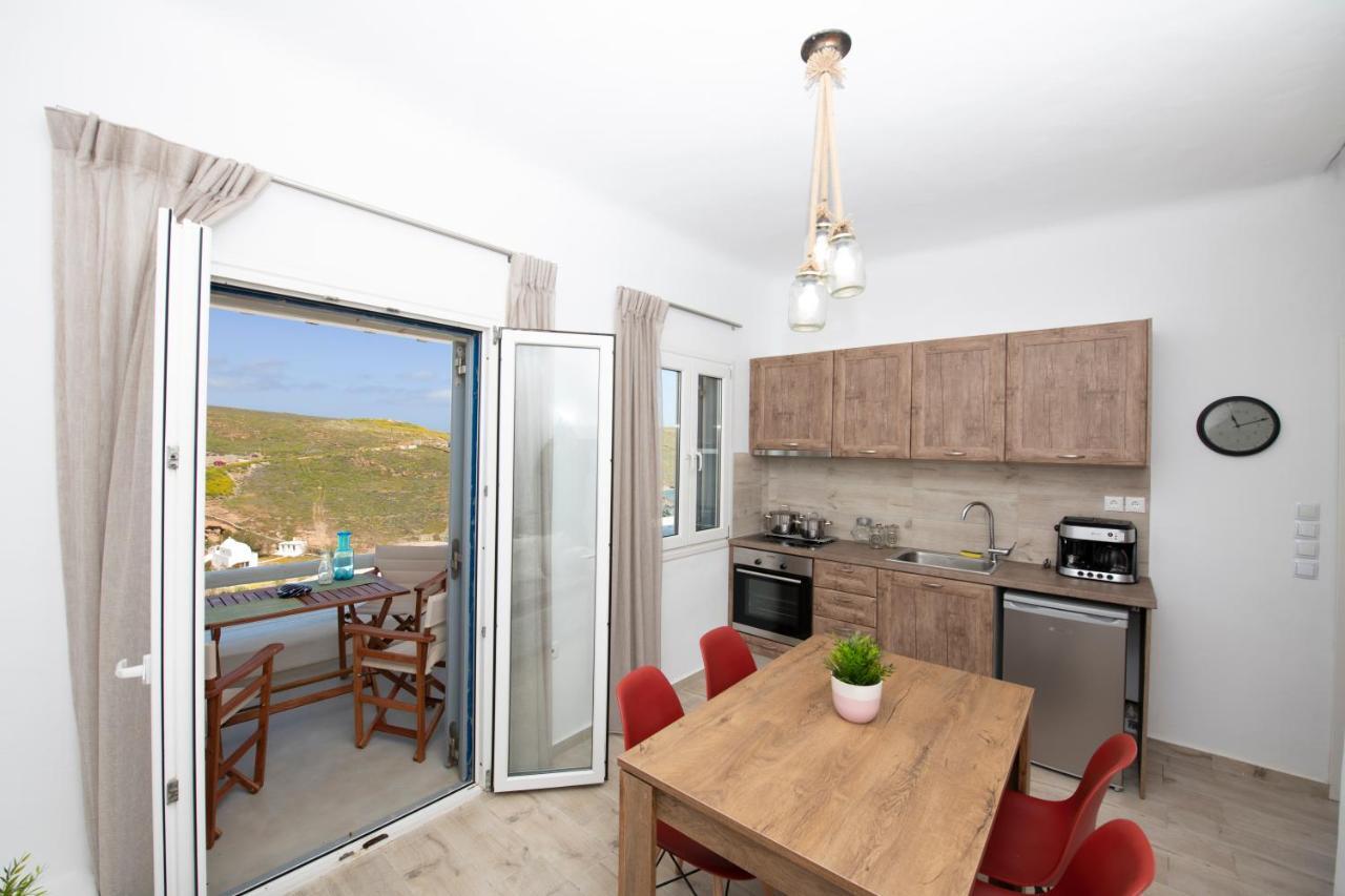 Superior Beachfront Apartment 1 With View To The Aegean Sea Panormos  Екстер'єр фото