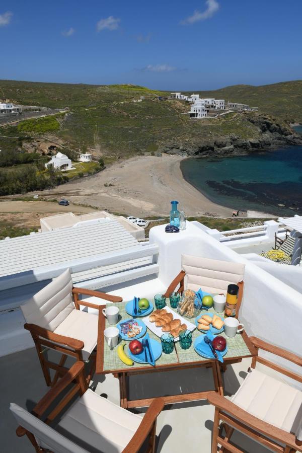 Superior Beachfront Apartment 1 With View To The Aegean Sea Panormos  Екстер'єр фото